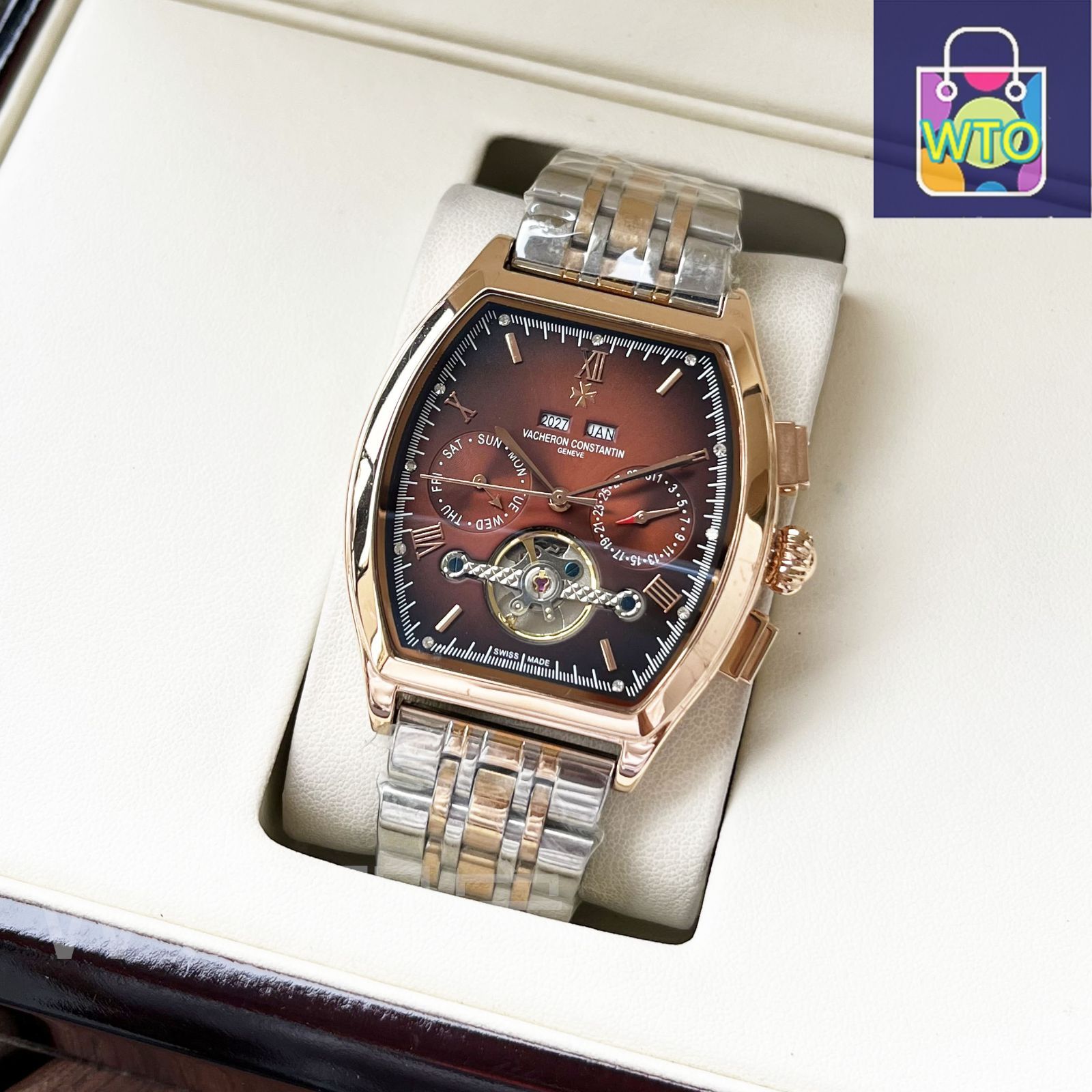 技 ヴァシュロン コンスタンタン メンズ腕時計 42mm｜自動巻き機械式×316L鋼｜サンレイ文字盤 ビジネス-カジュアル｜ ｜ -WTO輸入2