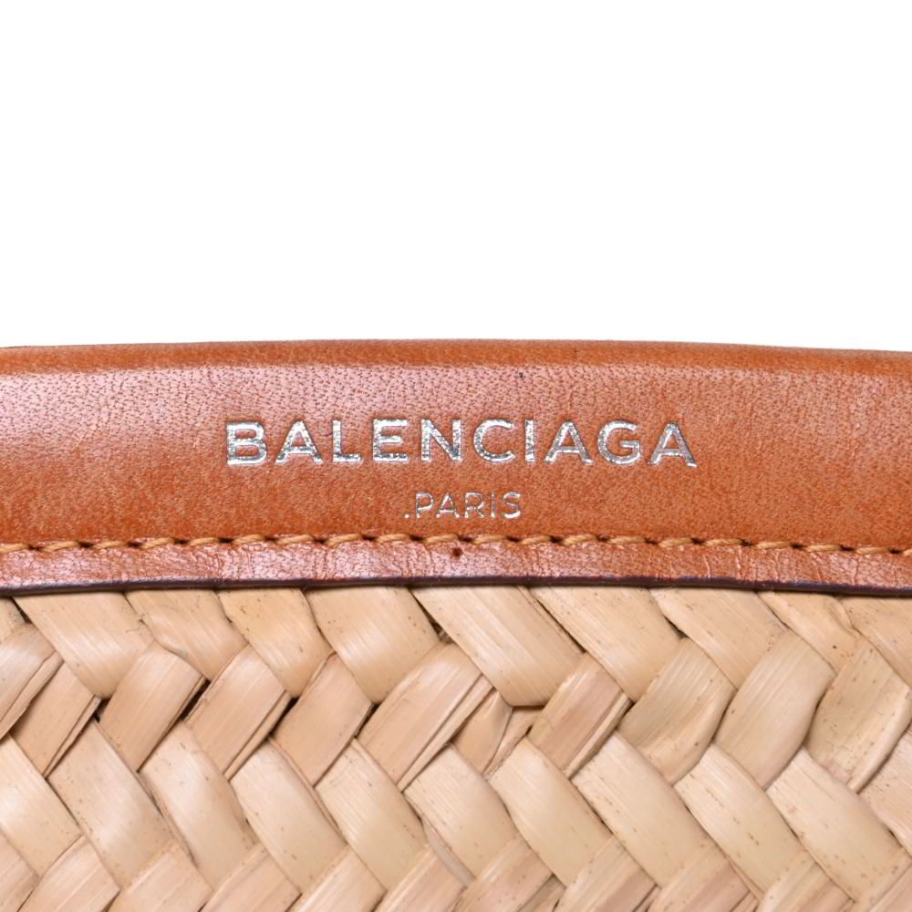 BALENCIAGA 425654 ラフィア ビストロ パニエ カゴバッグ - メルカリ