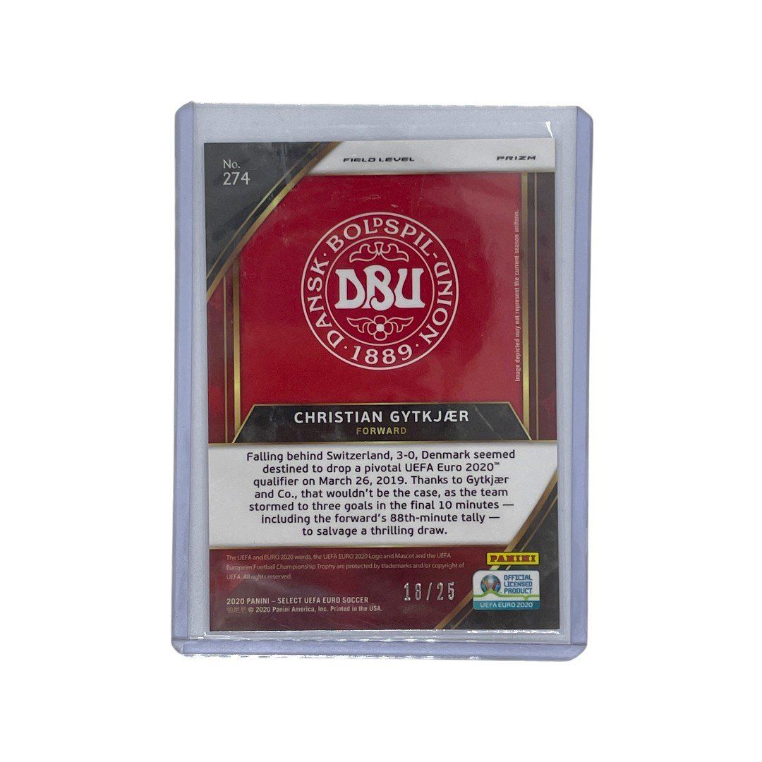 PANINI サッカーカード SELECT UEFA EURO PRIZM TIE DYE FIELD LEVEL CHRISTIAN GYTKJAER DENMARK 18/25 #274 送料無料 中古 IT1 PANINI サッカーカード SELECT UEFA EURO PRIZM TIE DYE FIELD