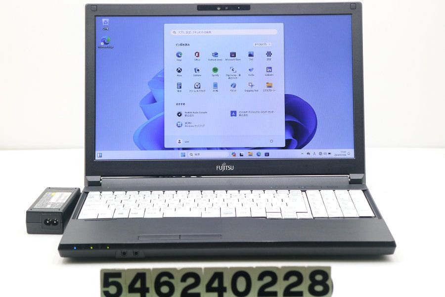 富士通 LIFEBOOK A579/BX Core i5 8265U 1.6GHz/8GB/256GB(SSD)/Multi/15.6W/FWXGA(1366x768)/Win11 【546240228】