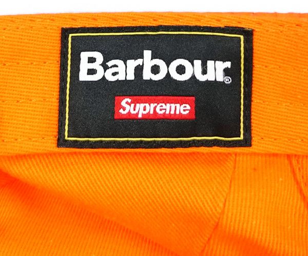 SUPREME シュプリーム ×Barbour Camp Cap BOX ロゴ キャップ オレンジ ...