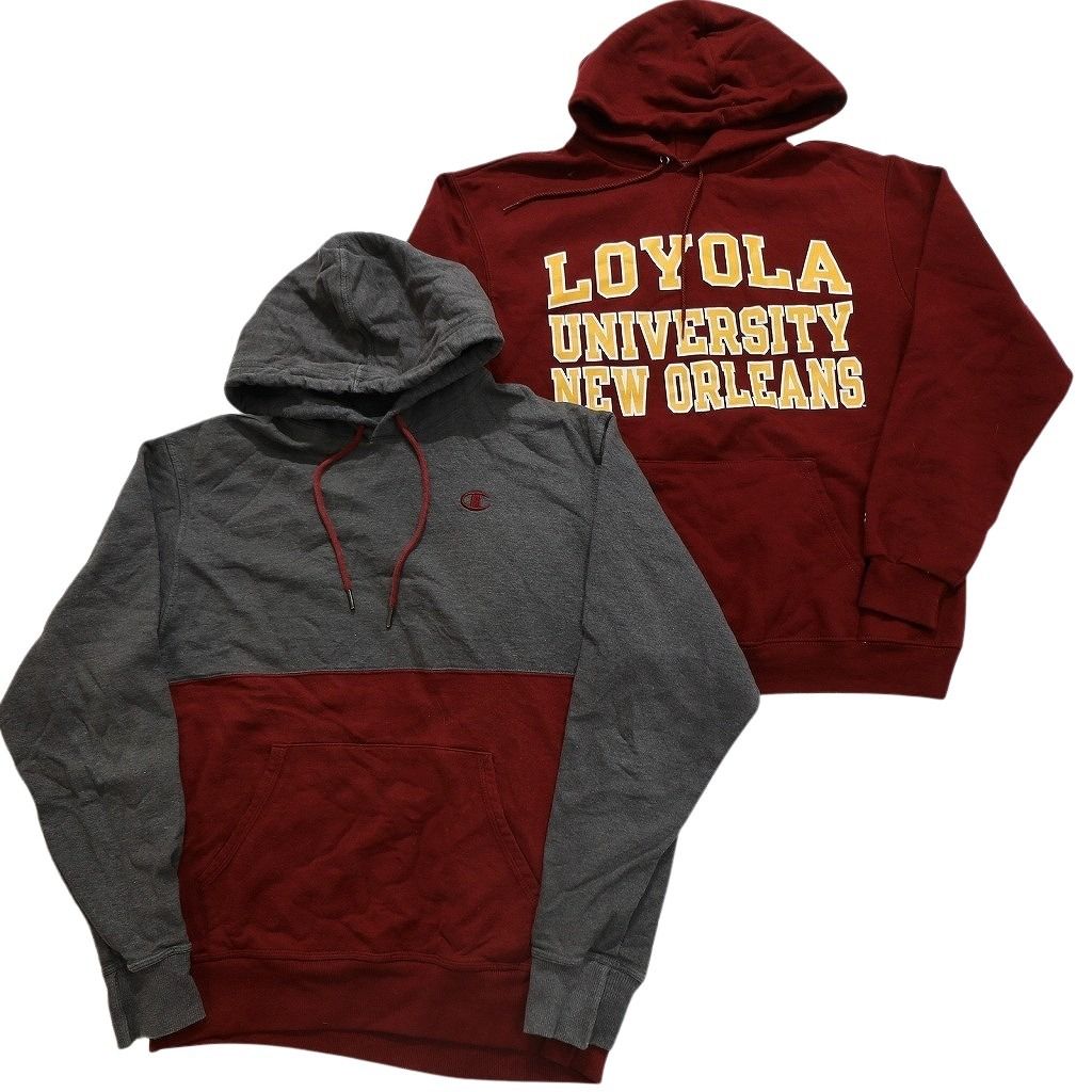 古着卸 まとめ売り チャンピオン Champion スウェット 8枚セット メンズ M アーチロゴ カレッジ風 フーディー 切替え 古着 NC0963