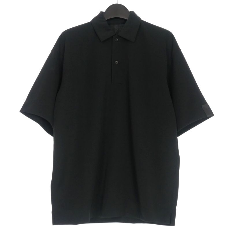 ミスターハリウッド N.HOOLYWOOD 22SS POLYESTER POLO SHIRT ポロシャツ 半袖 36 ブラック 黒 2221-CS52-041