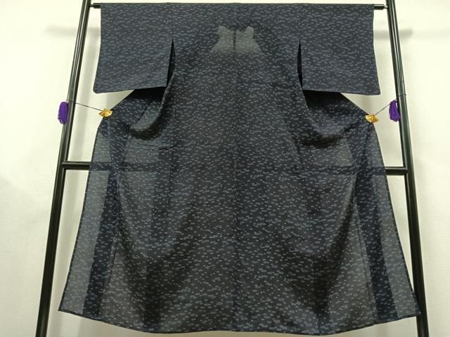 きよ✺美品未着用 洗える夏着物 変わり市松 薄物 小紋 着物 A3405 TORAY 洗える 着物 夏 夏きもの 夏着物 絽 江戸小紋 行儀文様