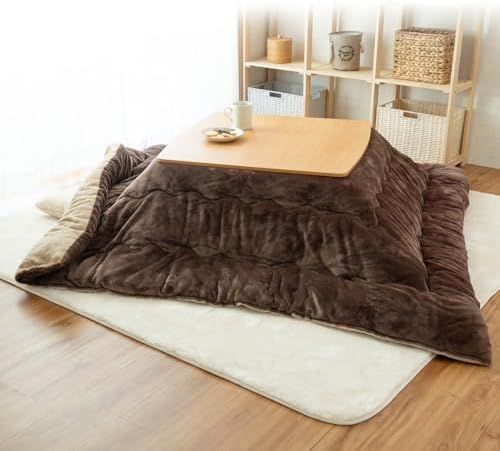 シルフィーズ こたつ布団 長方形 185×235cm フランネル 厚手 リバーシブル あったか シンプル かわいい ネイビー グレー