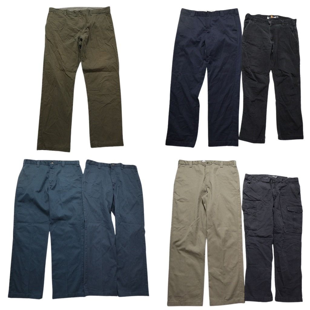 古着卸 まとめ売り カーハート Carhartt パンツ 7枚セット メンズ 36 |38 |40 カーゴ チノ ワーク ブラック フェード 古着 NB9829