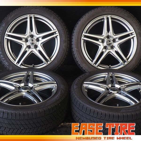 22年製 バリ溝 ブリヂストン BLIZZAK VRX3 | ホットスタッフ WAREN 215|50R17 | 7J 48 100 5H テーパー M14 4本 スタッドレス レガシィ レヴォーグ等