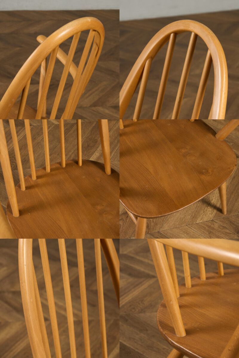 【希少】ERCOL クエーカー アームチェア　1960年代　刻印あり　アーコール イギリス アーコール ercol クエーカーアームチェア さ7-3