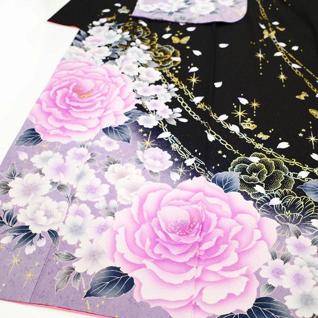 袷着物 身丈162.5・裄66.5 薔薇 （楽天市場】【中古】 小紋 袷 着物  