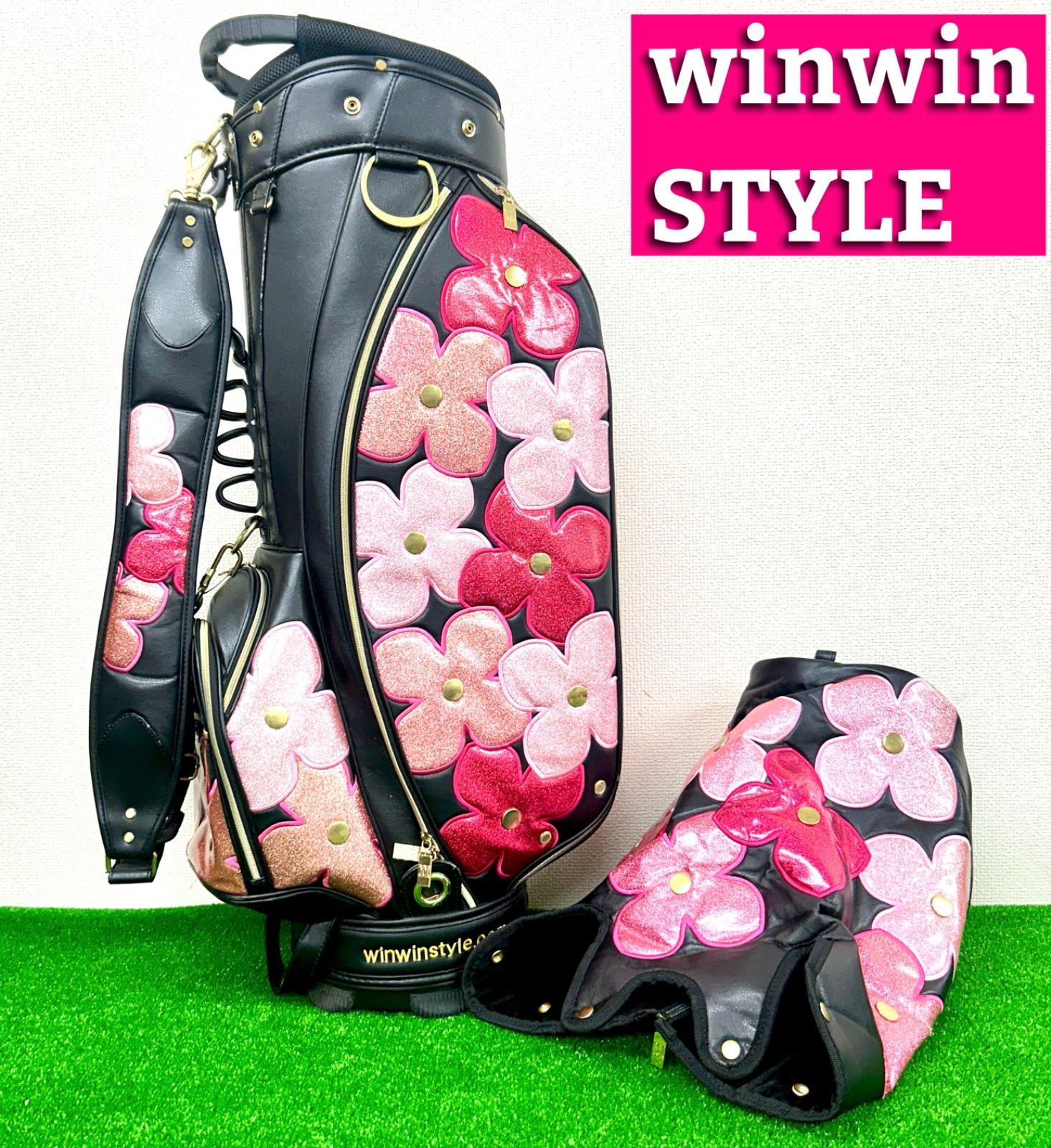 100％本物保証！ WINWIN クロコ キャディバッグ 50品限定モデル ふらつく STYLE ゴルフバッグ・キャディバッグ
