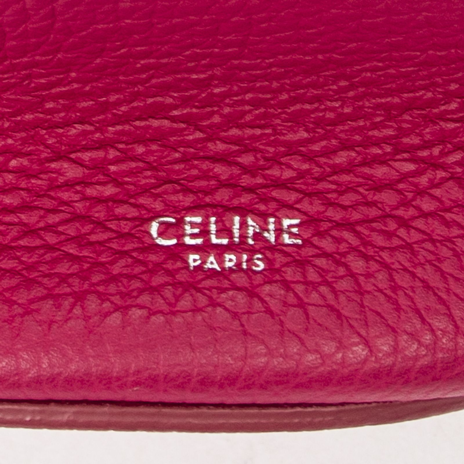 CELINE セリーヌナノビッグバッグバケットフューシャピンクグレインカーフスキンレザーA