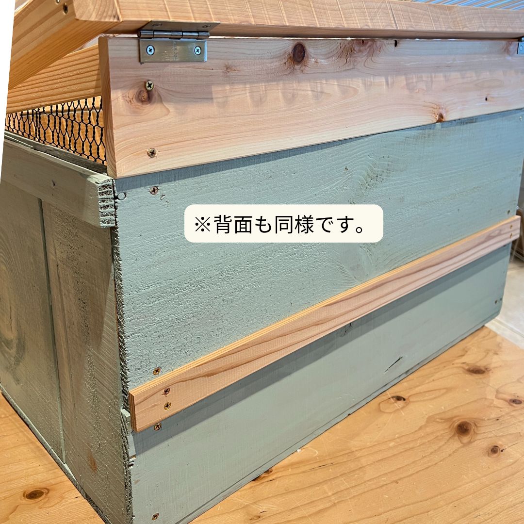 キエーロ りんご箱コンポスト（サイド網つき/水色塗装） - メルカリ