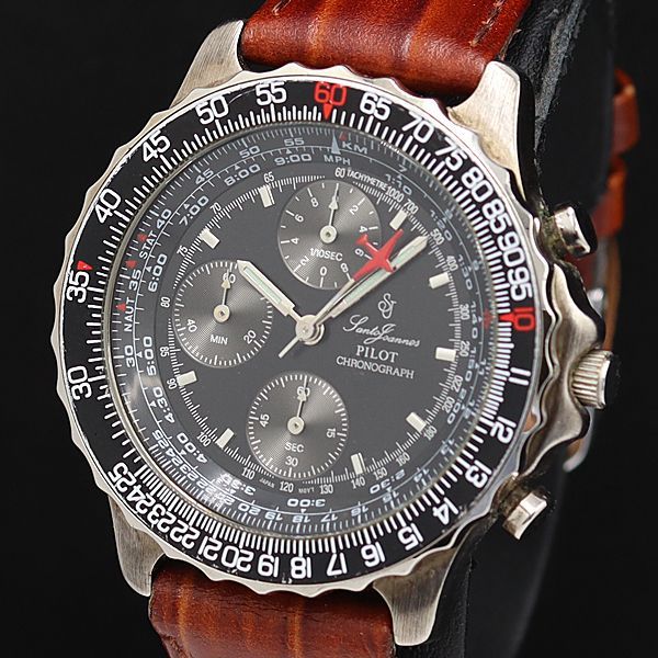 Longines Quartz ベルト交換済 クロノグラフ 時計 CRONOS クロノス クロノグラフ メンズ 腕時計 クオーツ 金属