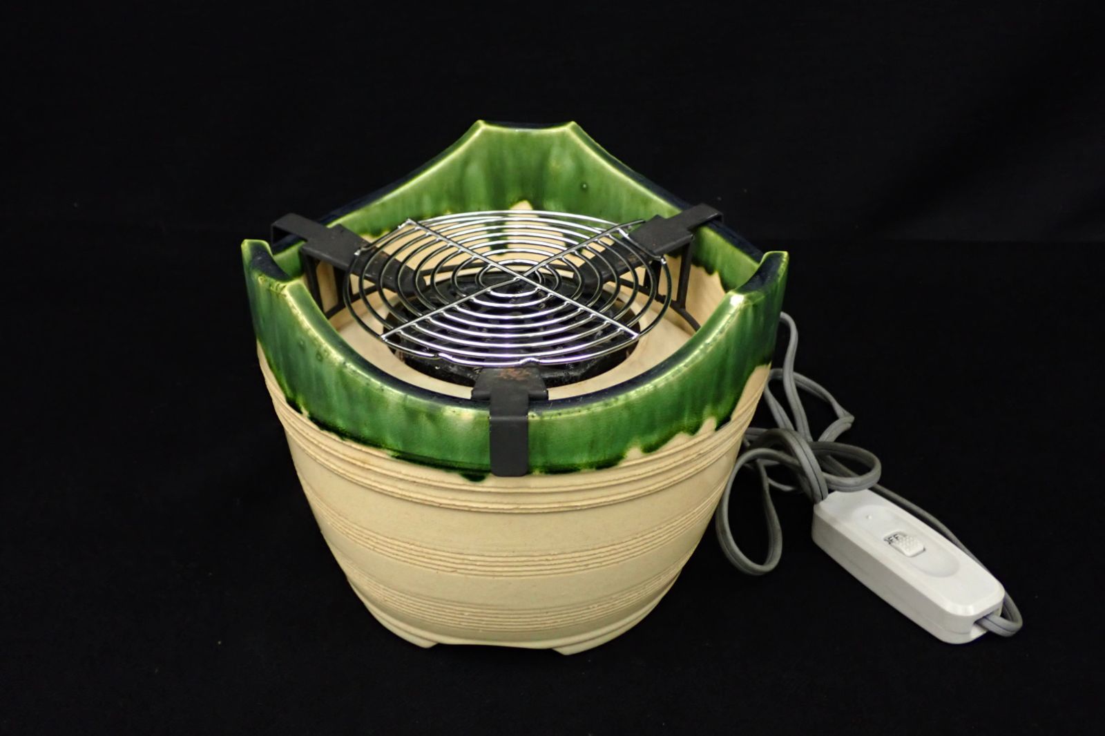 電熱器02 野々田式炭型電熱器 卓上火鉢 織部|茶道具