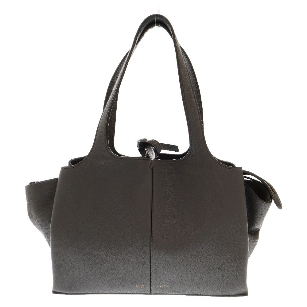CELINE (セリーヌ) Trifold トリフォルド スモール レザー ハンドバッグ トートバッグ グレー 179043