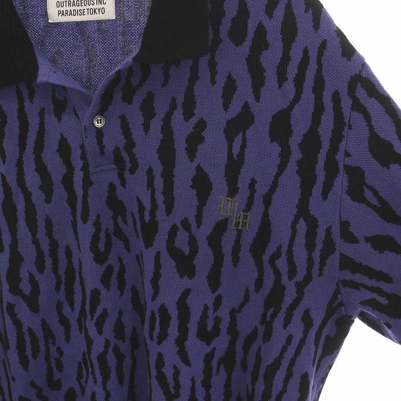 ワコマリア レオパード ニット ポロシャツ ワコマリア ニットポロシャツ レオパード柄 SELECT SHOP HEMSTITCH