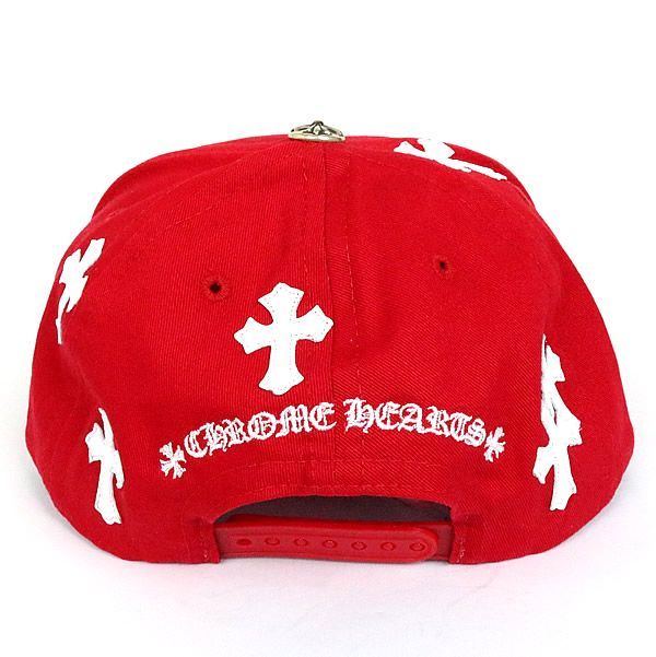 銀座店 クロムハーツ 新品 クロスパッチ トラッカー キャップ赤