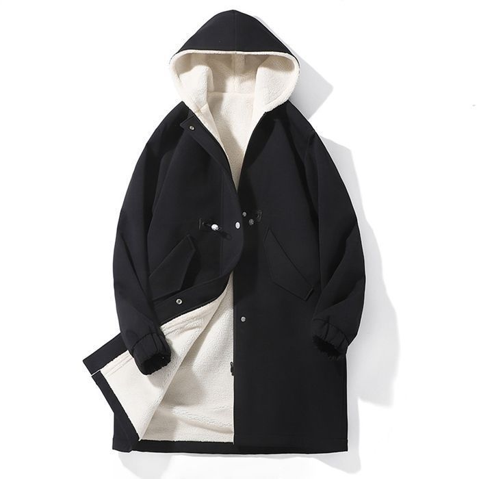 新品*Y.D*メンズ裏ボアライニング トレンチコート 4XL（XL程度）ベルト付■国内発送 ゆうパック980円 [お取り置き・同梱可] 新品*Y.D*メンズ裏ボアライニング トレンチコート 黒M（S程度 SALE，新作