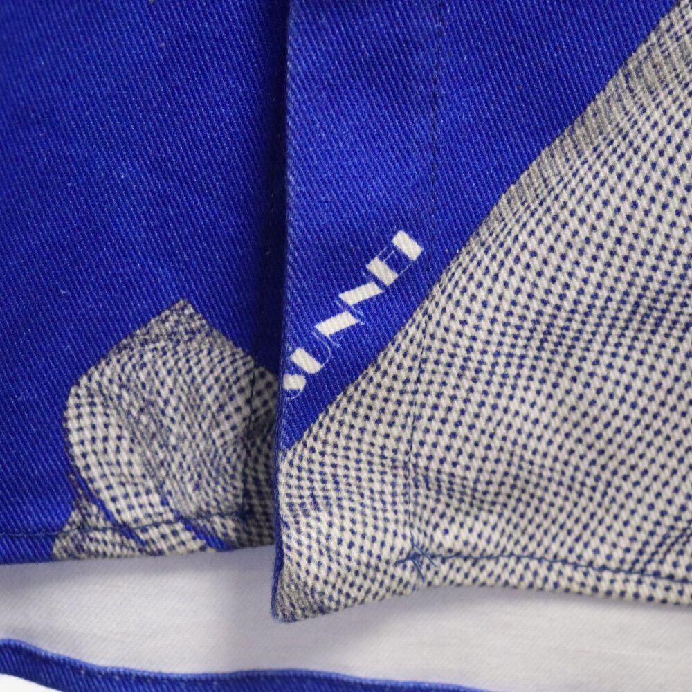 SUNNEI (スンネイ) フロントフォトオーバーサイズデニムシャツ ブルー  