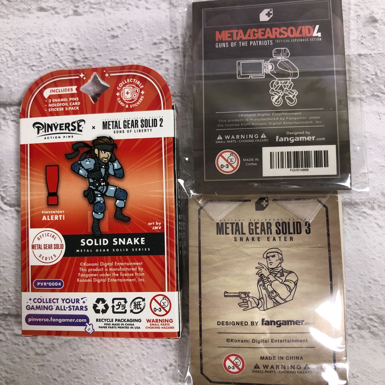 メタルギアソリッド ピンバッジ METAL GEAR SOLID フォックスハウンドピンバッジ（シリアル