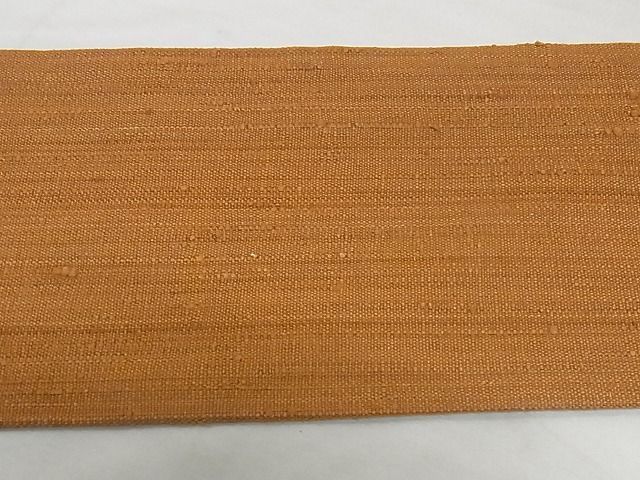 平和屋本店□極上 浦野理一 経節紬 九寸名古屋帯 唐茶色 正絹 逸品 未  