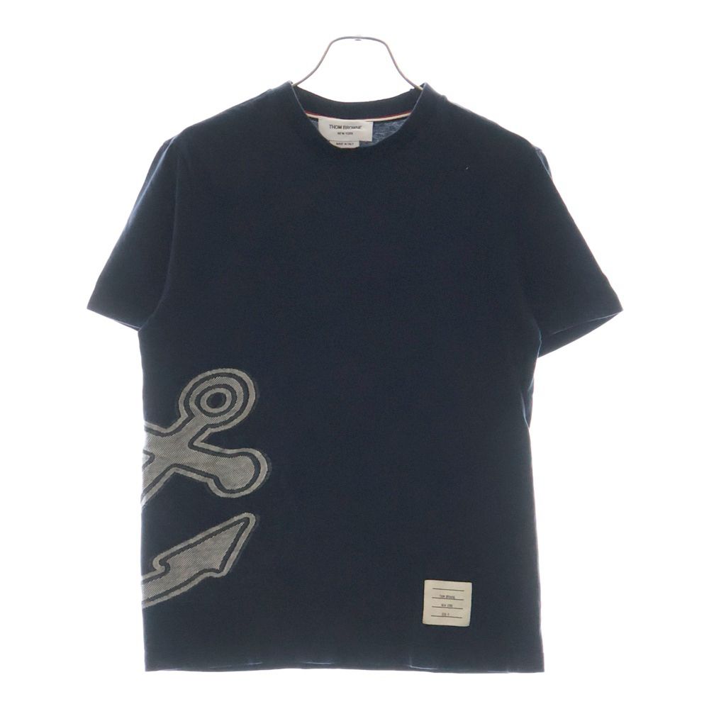 THOM BROWNE トムブラウン アンカーモチーフ クルーネック 半袖Tシャツ カットソー ネイビー MJS215A-J0072-415