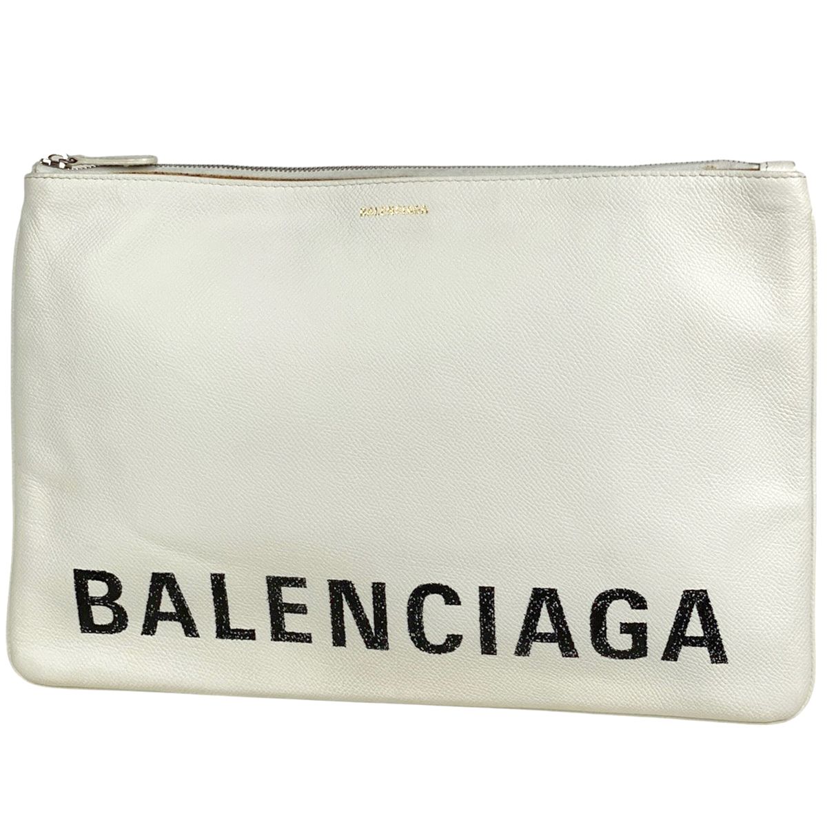 バレンシアガ BALENCIAGA ロゴ クラッチバッグ セカンドバッグ クラッチバッグ レザー ホワイト 529313 レディース