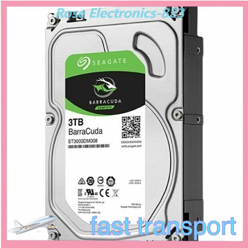 ST3000DM008 Seagate BarraCuda 3 TB 内蔵 3.5 ハードドライブ 7200RPM SATA 6Gb 64M