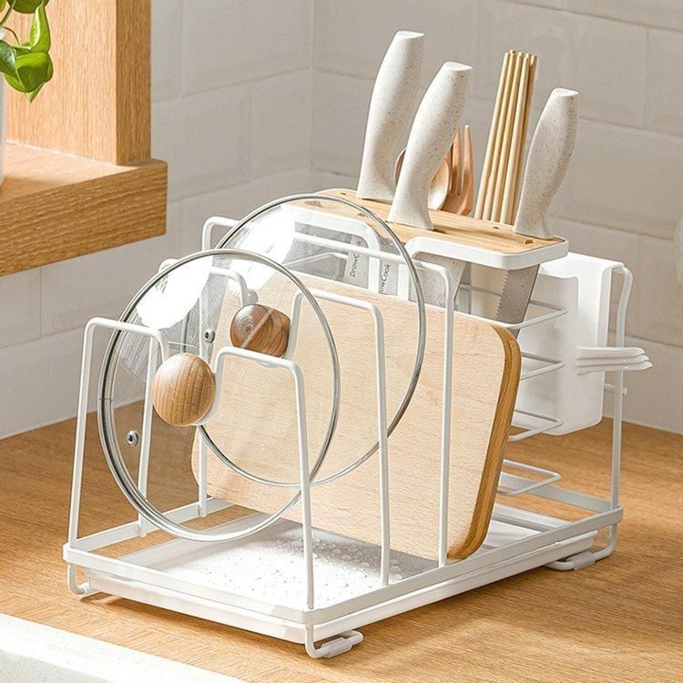 日用雑貨 キッチン雑貨 キッチン用品 小物スタンド 調理器具立て 包丁スタンド まな板立て すっきり 収納 ホワイト上品