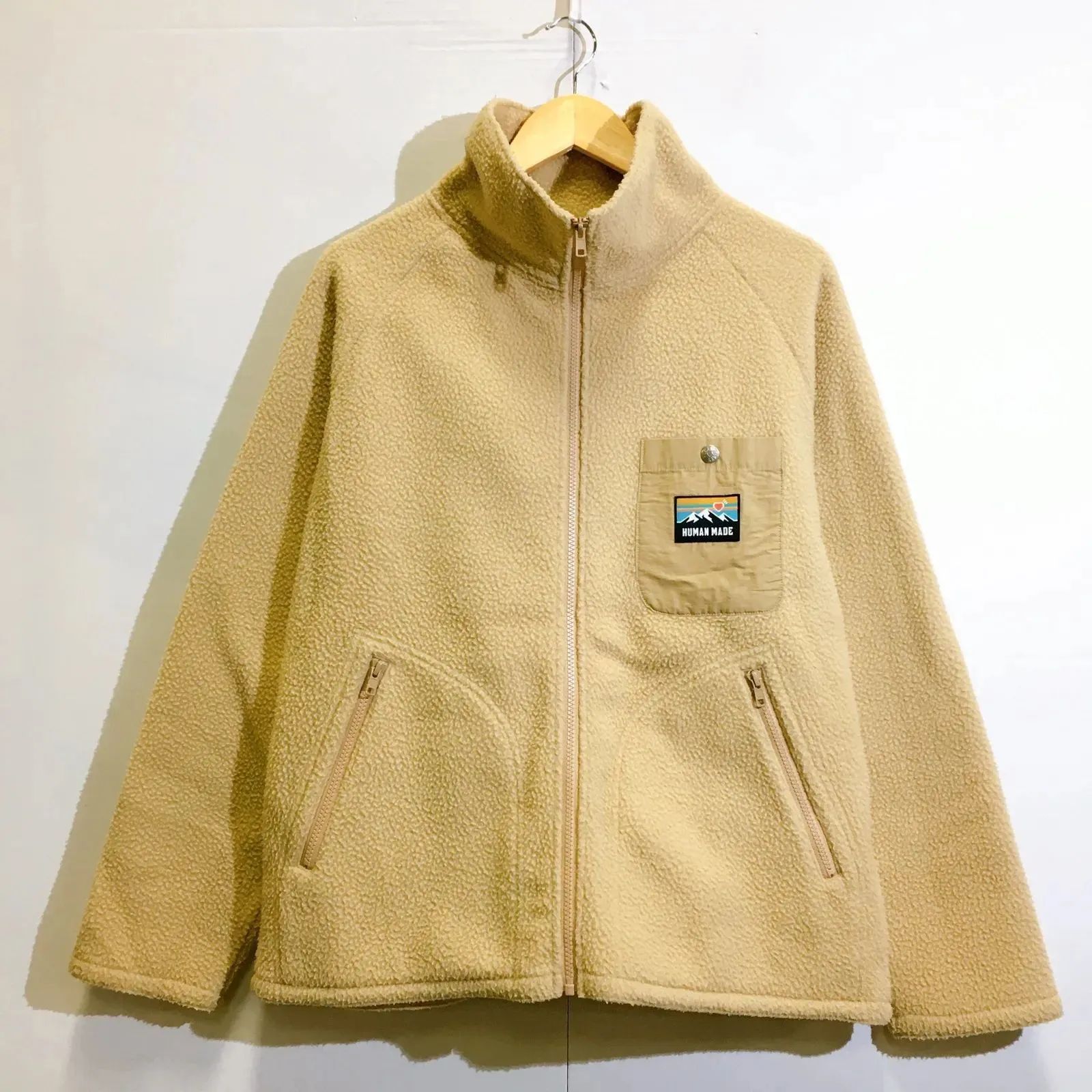 HUMAN MADE ヒューマンメイド フリースジャケット ベージュ 長袖  
