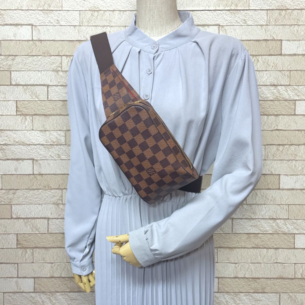 ルイヴィトン ジェロニモス ダミエ ボディバッグ ダミエキャンバス N51994 ブラウン メンズ LOUIS VUITTON 中古 ルイヴィトン ルイ ヴィトン
