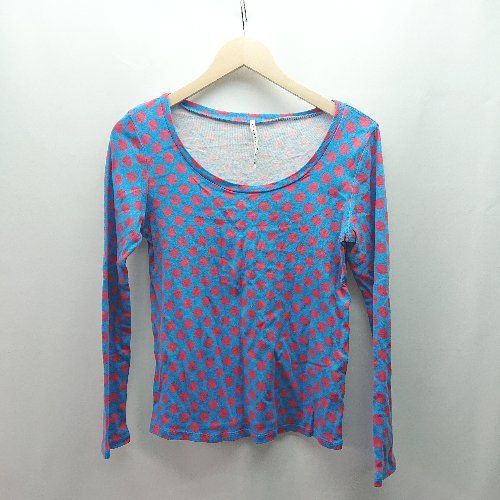 ◇ SUNAOKUWAHARA ドット 水玉 ラウンドネック 長袖 カットソー