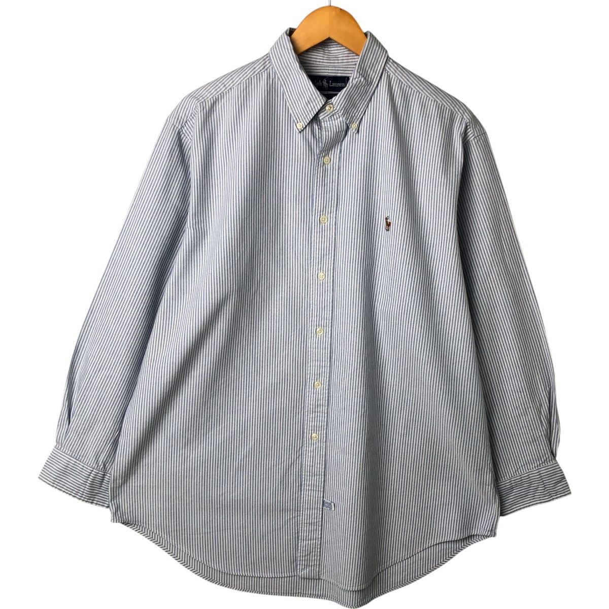 古着 ラルフローレン Ralph Lauren 長袖 ボタンダウンストライプシャツ メンズXL相当|eaa548001