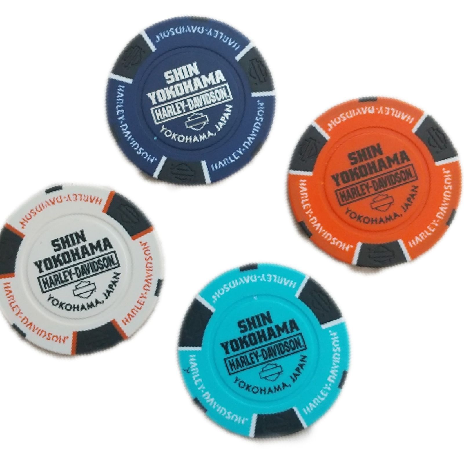 ハーレーダビッドソン ポーカーチップ 4枚 YOKOHAMA JAPAN - メルカリ