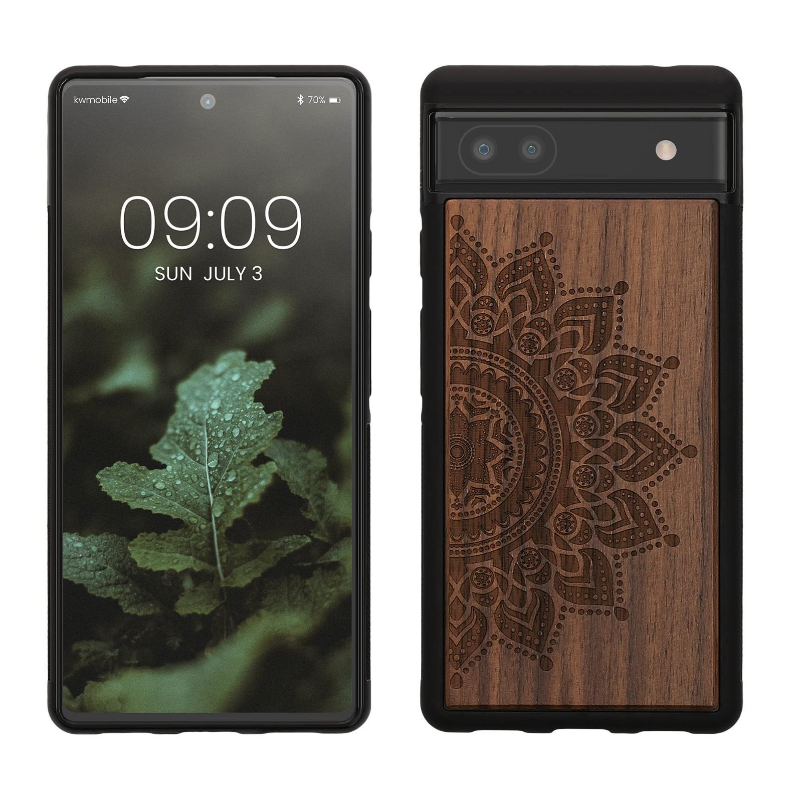 特価セールWood Case Compatible with Google Pixel 6a kwmobile Case Cover