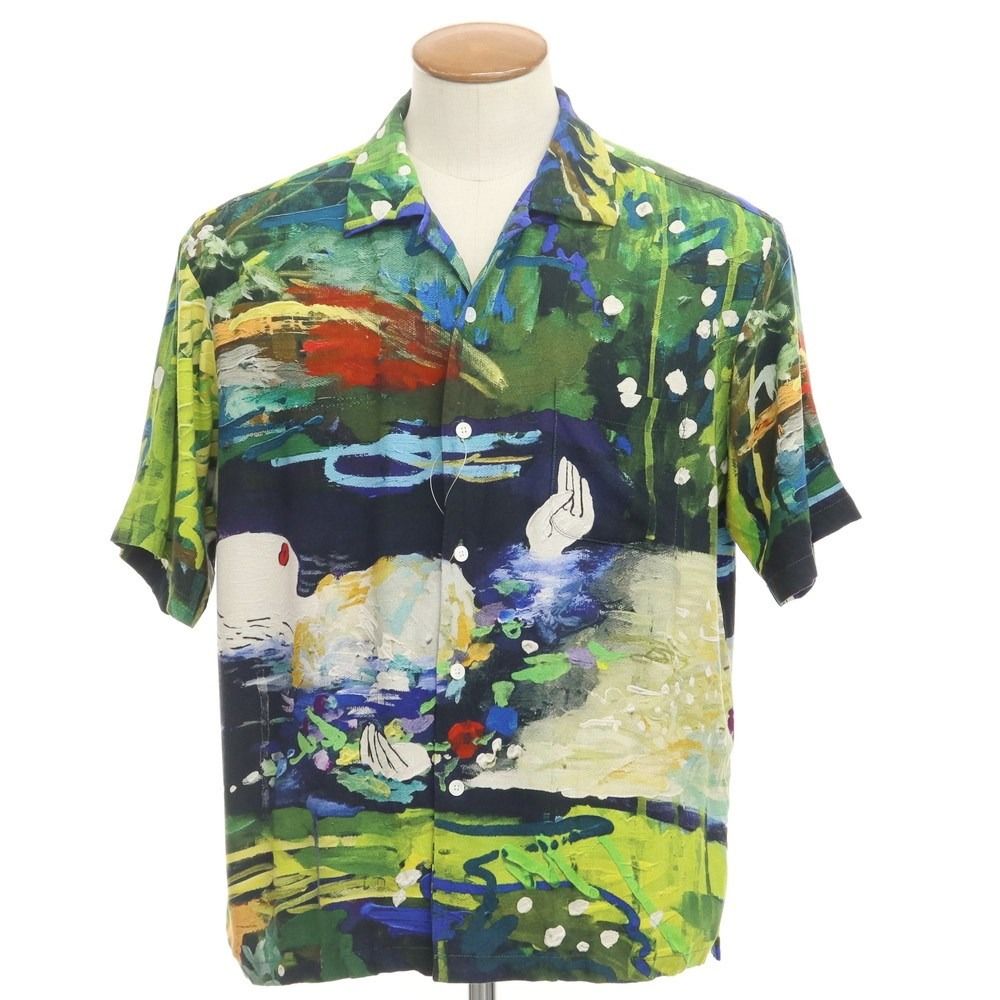FREAK'S STORE オートモアイ レーヨン アロハシャツ 半袖　M 中古】フリークスストア FREAK'S STORE × オートモアイ レーヨン