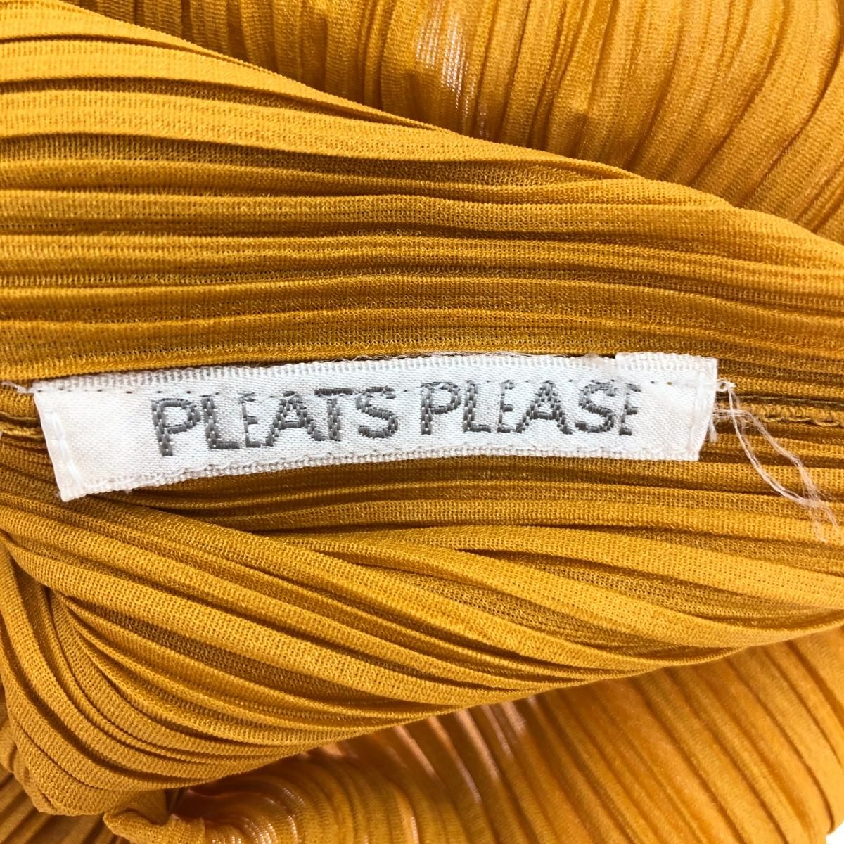 プリーツプリーズ　長袖　イエロー　カットソー PLEATS PLEASE プリーツプリーズ 長袖 カットソー イエロー