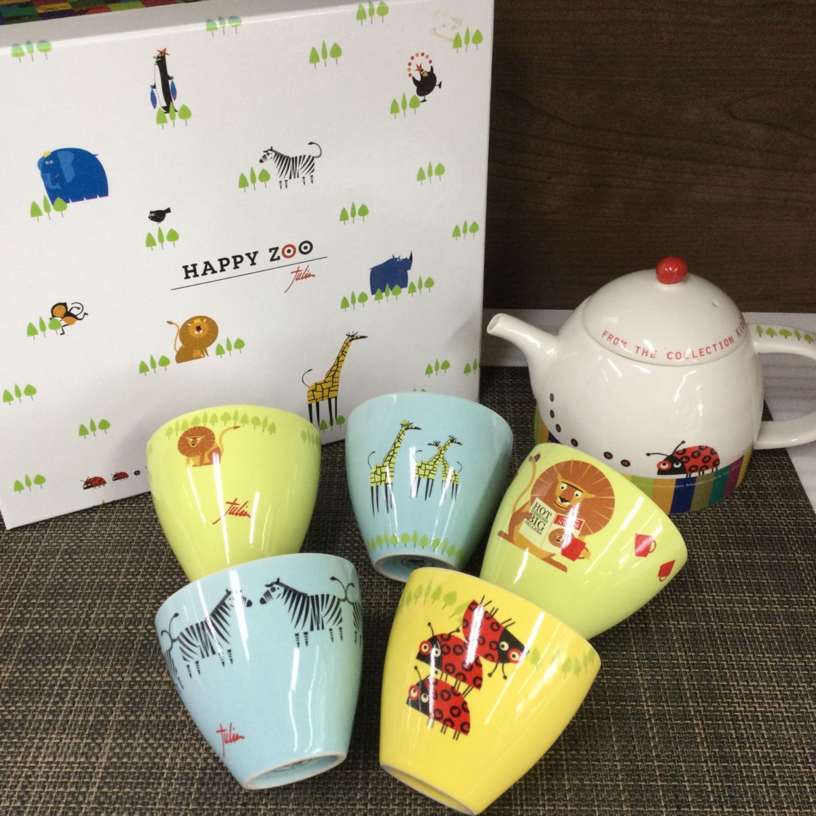 happy zoo ポット茶器セット - メルカリ