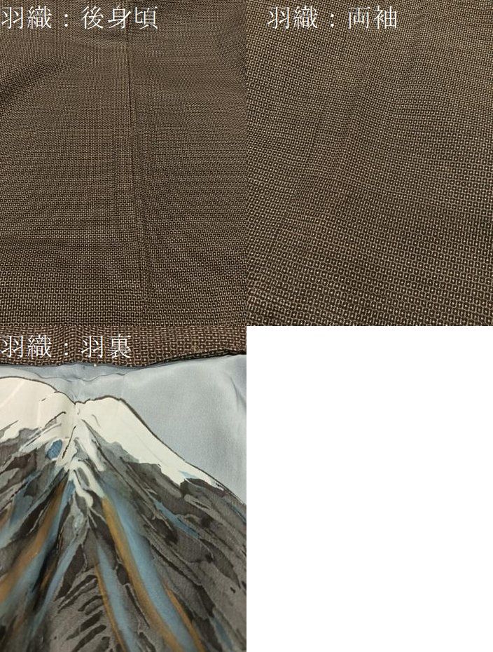 平和屋着物○男性 本場大島紬 アンサンブル 長羽織 100亀甲 総詰め