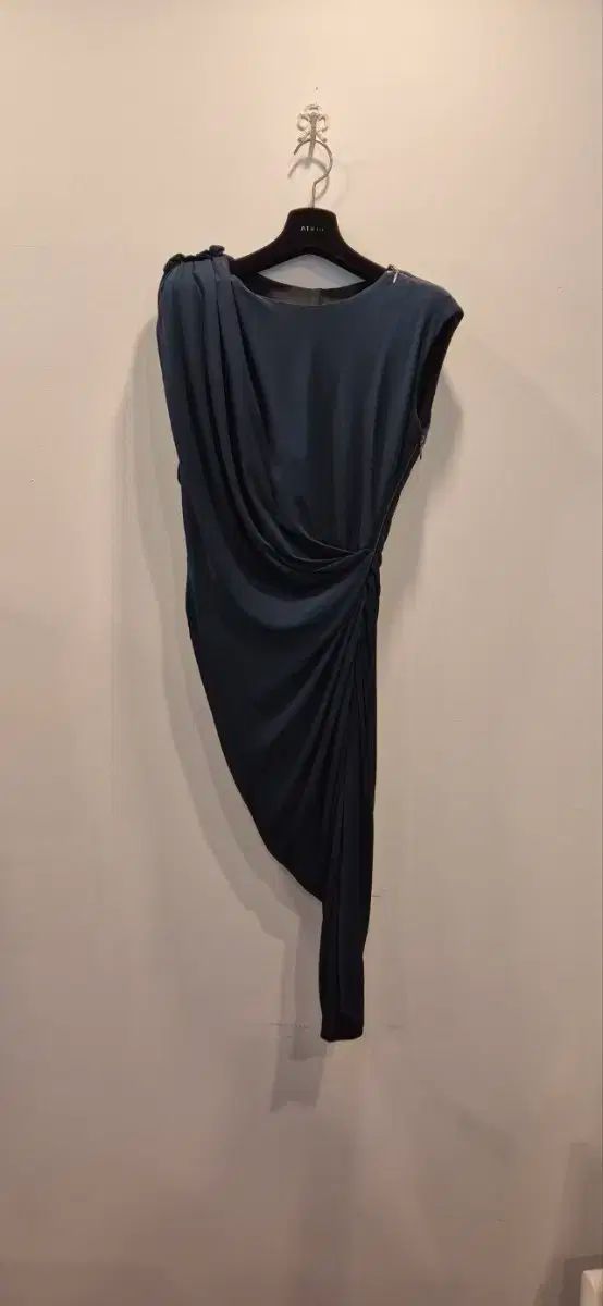 LANVIN ランバン 55 ドレープ ストレッチワンピース