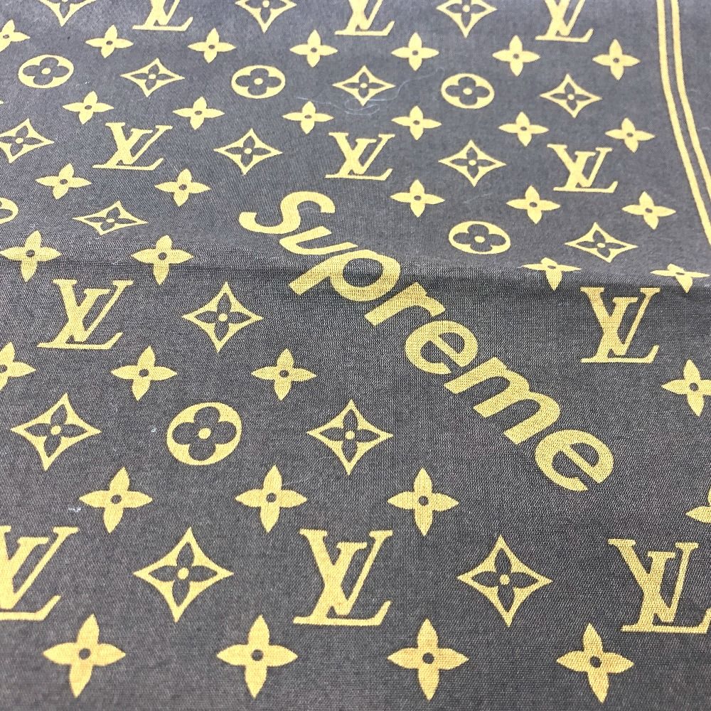 ★希少品★新品同様★LOUIS VUITTON☆バンダナ☆ハンカチーフ☆ 新品 ルイヴィトン モノグラム シュプリーム バンダナ スカーフ