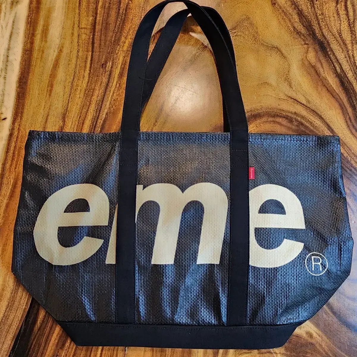 Supreme 20SS ラフィアトートバッグ ブラック 大容量 SUPREME(シュプリーム) 20SS Raffia Tote Bag ラフィア トート