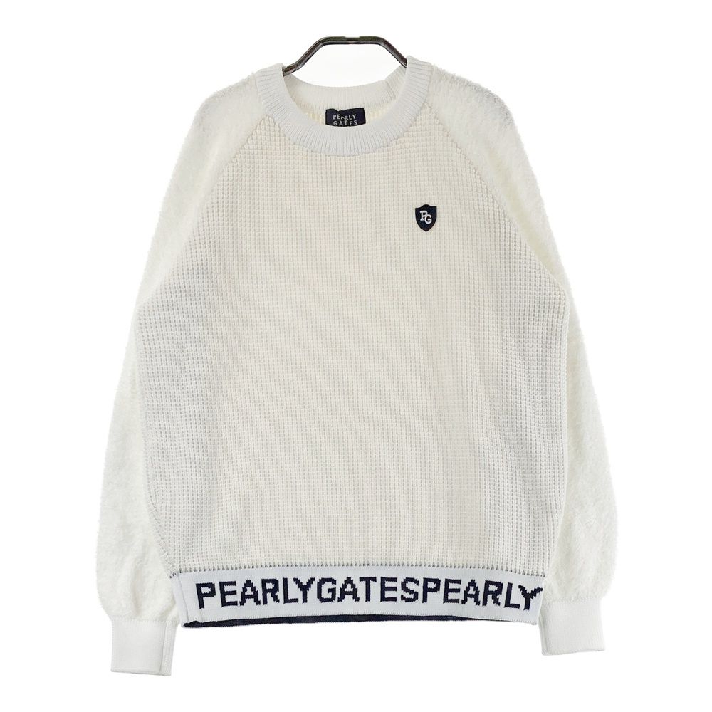 サイズ：1 PEARLY GATES パーリーゲイツ  ニットセーター 切替  ホワイト系 [240101474802] ゴルフウェア レディース ストスト サイズ：1 PEARLY GATES パーリーゲイツ ニットセーター 切替