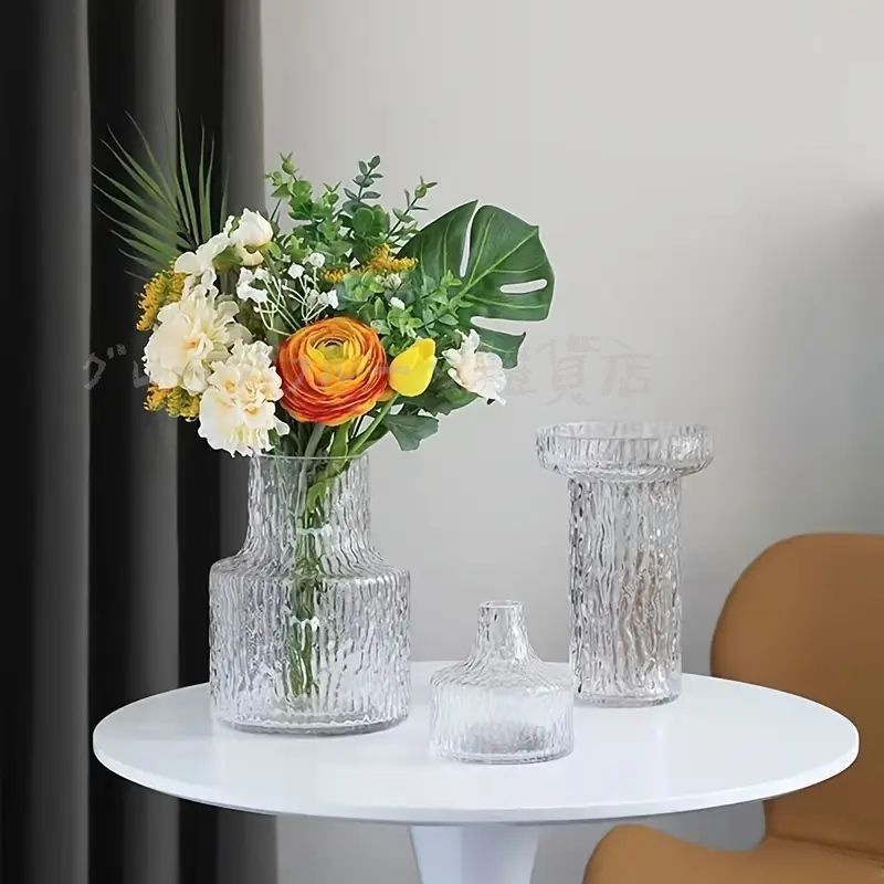 ガラス製　花瓶 花瓶 花びん 通販 フラワーベース ガラス 一輪挿し 花器 おしゃれ 花束