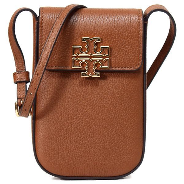 美品 トリーバーチ レザー スマホショルダーバッグ ミラー フラップ ブラック トリーバーチ Tory Burch スマートフォンケース フォン
