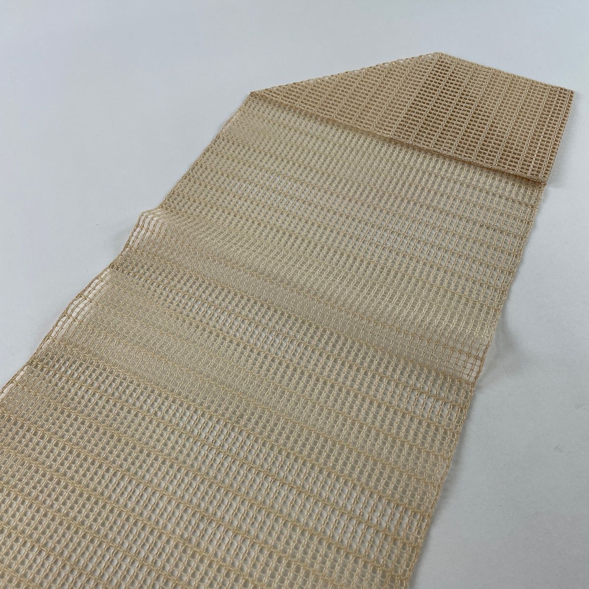 名古屋帯 美品 秀品 夏帯 羅 八寸名古屋帯 松葉仕立て 幾何学