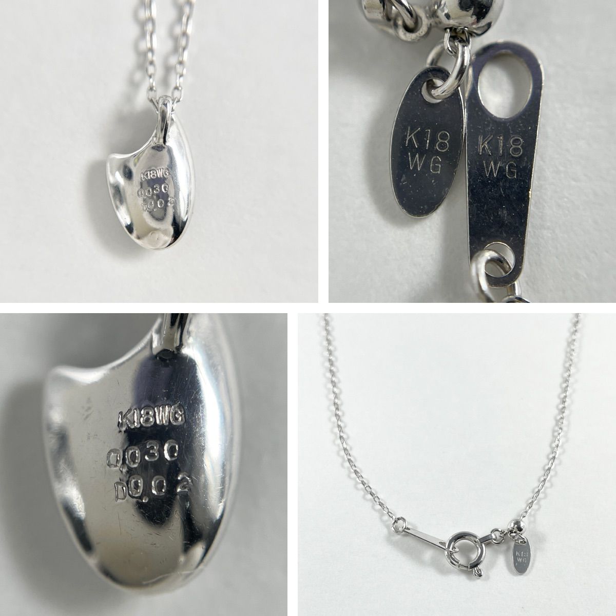 K18WG 天然パライバトルマリン 0.03ct 天然ダイヤモンド 0.02ct - メルカリ