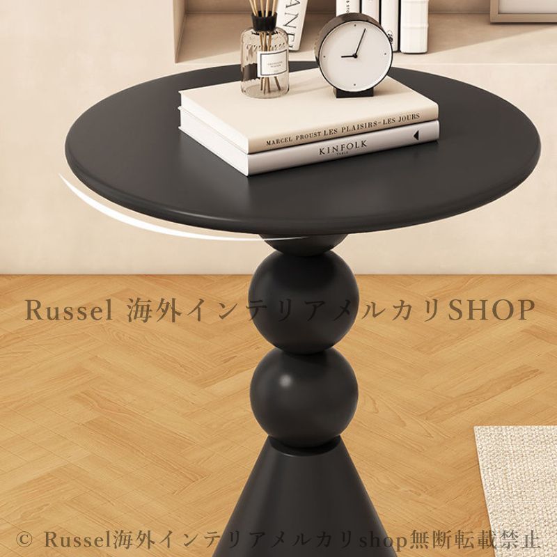 サイドテーブル 北欧 モダン 円 40cm リビング ダイニング A：ブラック サイドテーブル 北欧 モダン 円 ラウンド 丸 直径40cm 白 黒