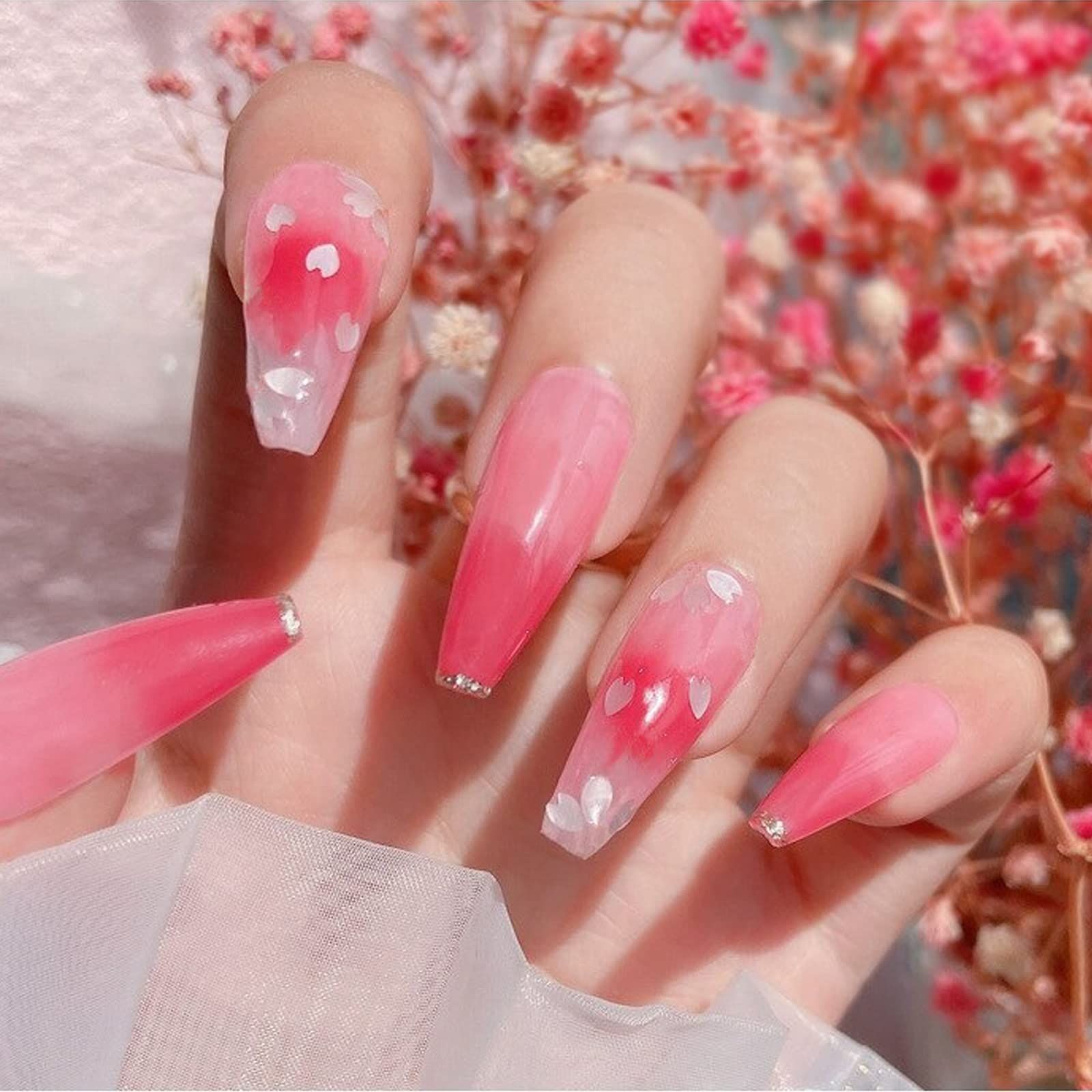 ネイルパーツ 桜 ホログラム 桜の花 立体 ネイルデコパーツ