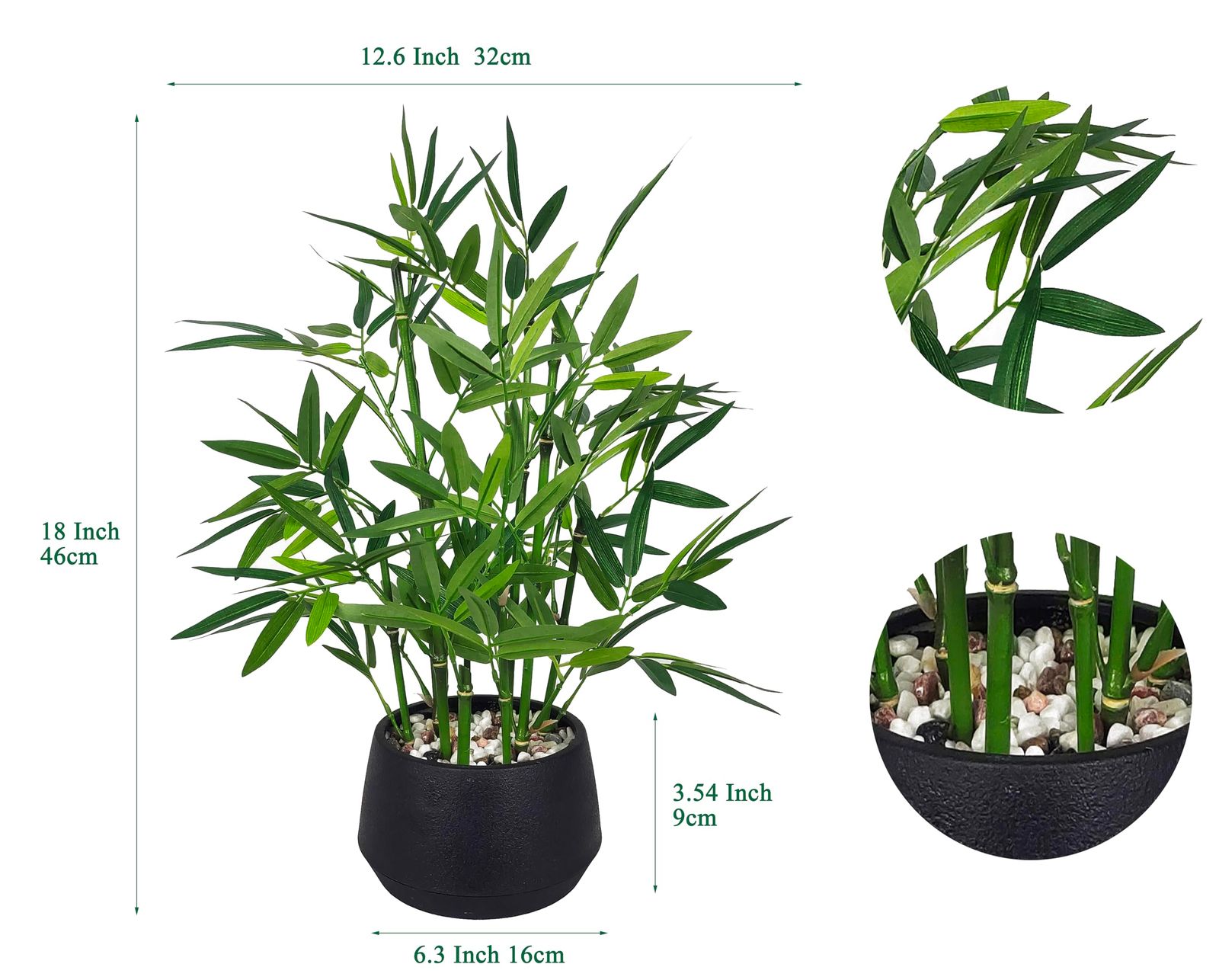 ☆即日発送☆365 Blooming Decor 観賞用人工竹盆栽 フェイクグリーン